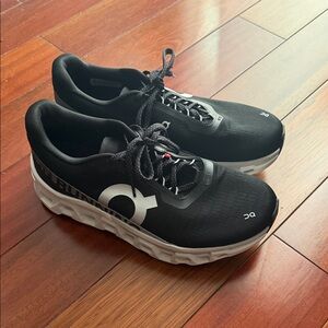 On Running Black and White Athletic Shoes